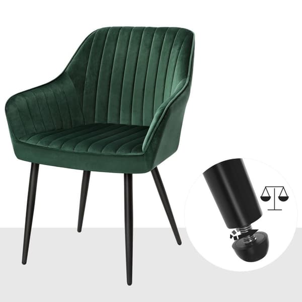 Rootz stoppad stol - Accentstol - Sammetsstol - Ergonomisk design - 7 cm tjock skumstoppning - högkvalitativa material - 62,5 cm x 60 cm x 85 cm