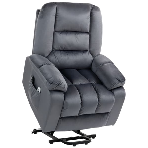 Rootz Elektrisk TV-stol med stå-op-støtte - Hvilestol - Liftstol - Ultimativ komfort - Blidt løft - Vibrerende massage - 85 cm x 94 cm x 107 cm - Fløj