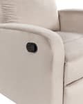 Miniatyrbillede 9 af 11: Lænestol hvid polstring i velour manuelt justerbar moderne stil stue opholdsrum dagligstue