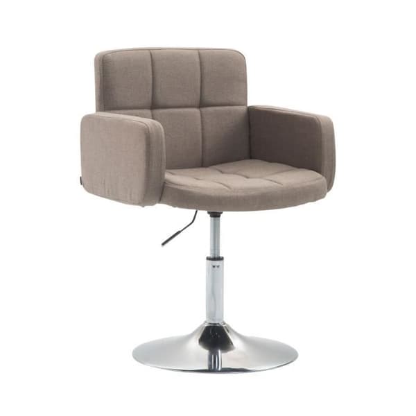 Los Angeles fåtölj - CLP - Tyg - Justerbar höjd - Metallunderrede - Taupe
