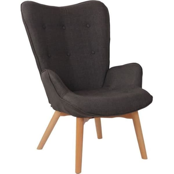 Dana Fabric Lounge Chair - Skandinavisk Design - Mörkgrå