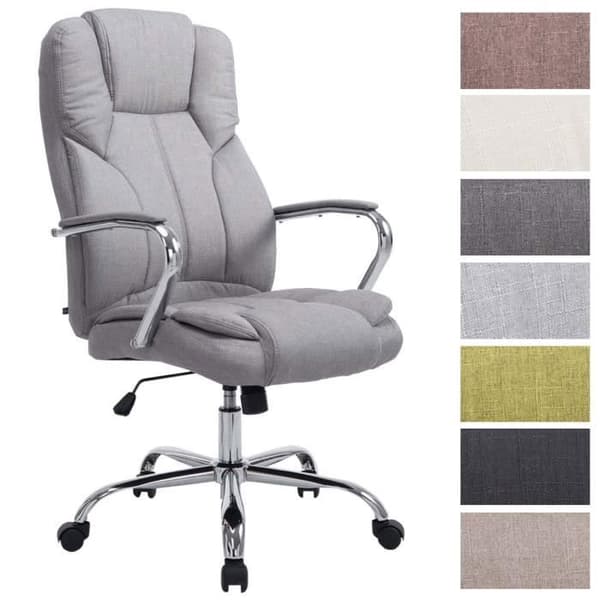 Big Xanthos Fabric Kontorsstol - CLP - Grå - Lastkapacitet 210 kg