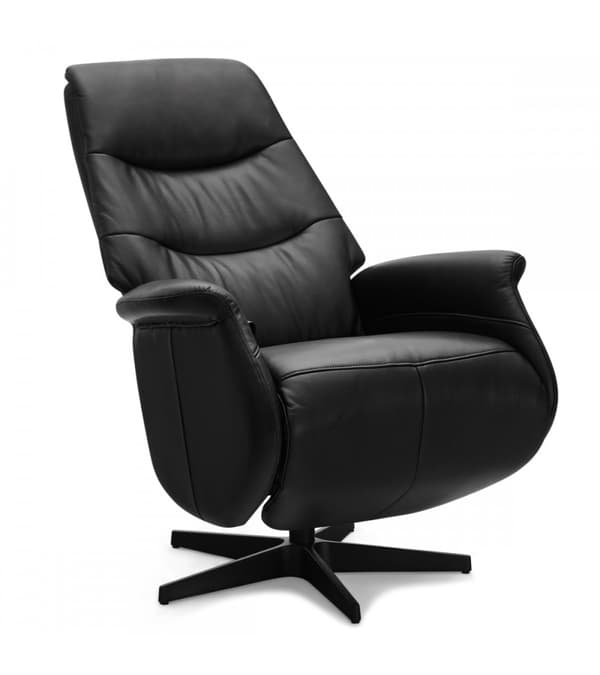 Rootz Fåtölj - Läderfåtölj - Vridstol - Justerbar komfort - Ergonomiskt stöd - Hållbar design - 79cm x 90cm x 114cm