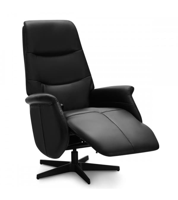 Rootz Fåtölj - Läderfåtölj - Vridstol - Justerbar komfort - Ergonomiskt stöd - Hållbar design - 79cm x 90cm x 114cm