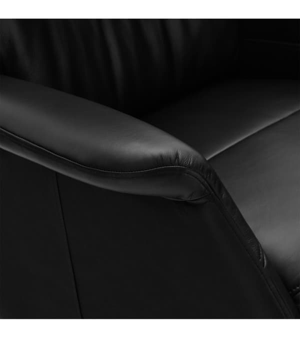 Rootz Fåtölj - Läderfåtölj - Vridstol - Justerbar komfort - Ergonomiskt stöd - Hållbar design - 79cm x 90cm x 114cm