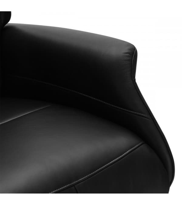 Rootz Fåtölj - Läderfåtölj - Vridstol - Justerbar komfort - Ergonomiskt stöd - Hållbar design - 79cm x 90cm x 114cm