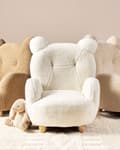 Miniatyrbillede 4 af 10: Pet lænestol lysebrun polyester børnesæde i form af en bamse børneværelsesmøbler