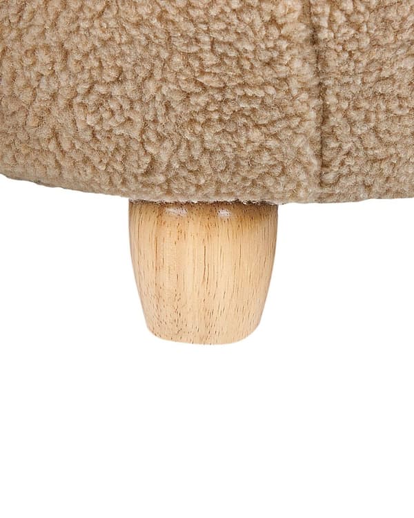 Pet lænestol lysebrun polyester børnesæde i form af en bamse børneværelsesmøbler