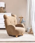 Miniatyrbillede 2 af 10: Pet lænestol lysebrun polyester børnesæde i form af en bamse børneværelsesmøbler