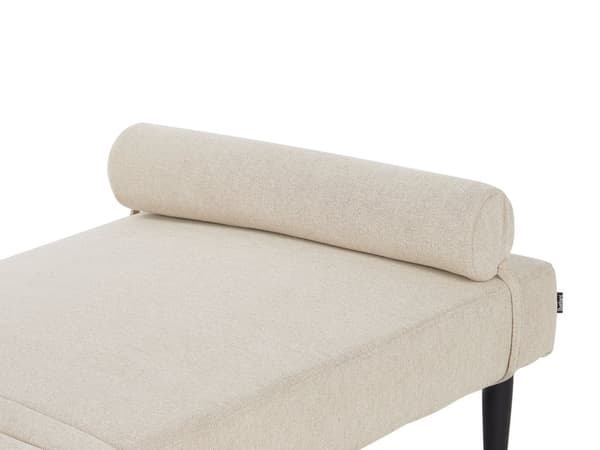 Sjeselong Beige Stofftrekk Daybed Metall ben Moderne Minimalistisk stil