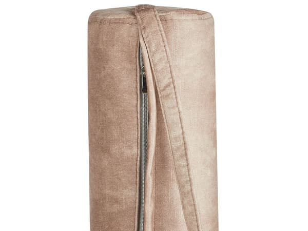 Sjeselong Taupe Fløyel 180 x 70 cm Metallben Ekstra pute med avtakbart trekk Moderne stil