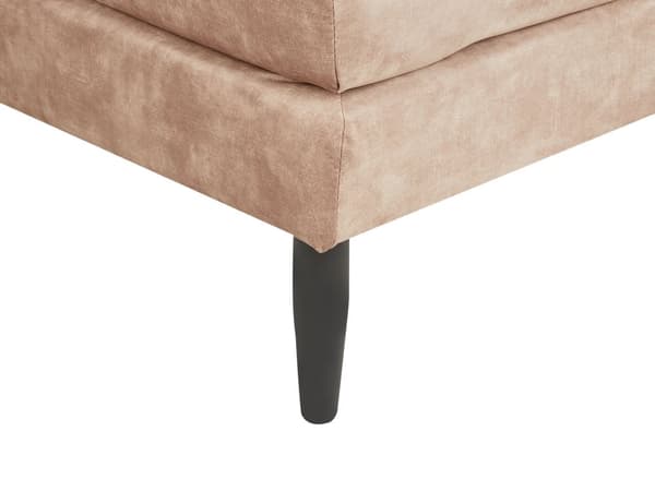 Sjeselong Taupe Fløyel 180 x 70 cm Metallben Ekstra pute med avtakbart trekk Moderne stil