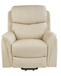 Miniatyrbild 6 av 11: Reclinerfåtölj Elektrisk med Massagefunktion Värmefunktion Creme Konstläder Justerbar Modernt Vardagsrum