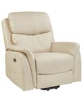 Miniatyrbild 1 av 11: Reclinerfåtölj Elektrisk med Massagefunktion Värmefunktion Creme Konstläder Justerbar Modernt Vardagsrum