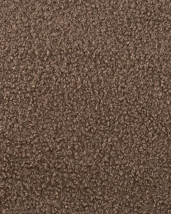 Lænestol Brun Boucle Stuestol med Armlæn til Stuen Bred Hvilestol Polstret Design Møbel Stol