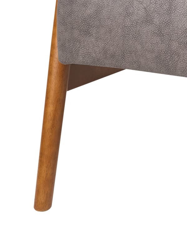 Fåtölj Mörkbrun Konstläder Träben Armstöd och Dynor Retro Klassiskt Traditionellt Vardagsrum