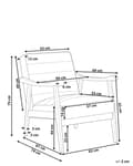 Miniatyrbillede 3 af 9: Lænestol Hvid Boucle stof Træstel Armlæn Retrodesign Hvilestol Stue opholdsrum