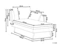 Miniatyrbilde 3 av 10: Sjeselong Beige Stoff med Pynteputer Daybed Venstrevendt Minimalistisk stil