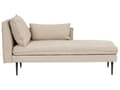 Miniatyrbilde 1 av 10: Sjeselong Beige Stoff med Pynteputer Daybed Venstrevendt Minimalistisk stil