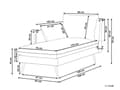 Miniatyrbilde 3 av 10: Sjeselong Beige Stoff Høyrevendt med Pynteputer Daybed Minimalistisk stil
