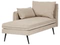Miniatyrbilde 4 av 10: Sjeselong Beige Stoff Høyrevendt med Pynteputer Daybed Minimalistisk stil
