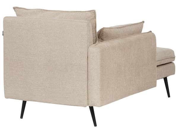 Sjeselong Beige Stoff Høyrevendt med Pynteputer Daybed Minimalistisk stil