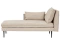 Miniatyrbilde 1 av 10: Sjeselong Beige Stoff Høyrevendt med Pynteputer Daybed Minimalistisk stil