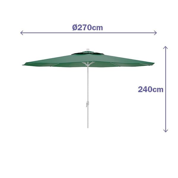 Marbueno Summer Rund Parasol Med Stålpol Højde 270 Cm 35 Mm 240 Cm Flerfarvet