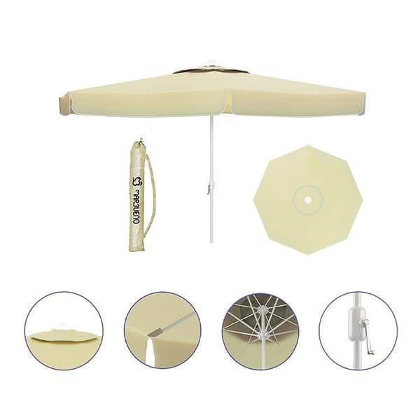 Marbueno Summer Runt Parasoll Med Aluminiumstång Höjd 270 Cm 35 Mm 240 Cm Flerfärgad