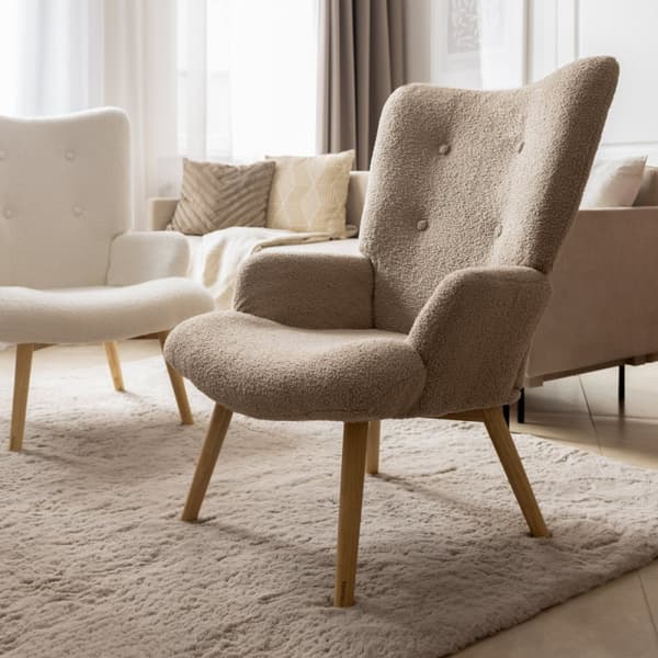 Fåtölj | MOSS TEDDY BOUCLE | i tyg TEDDY beige | | 828527