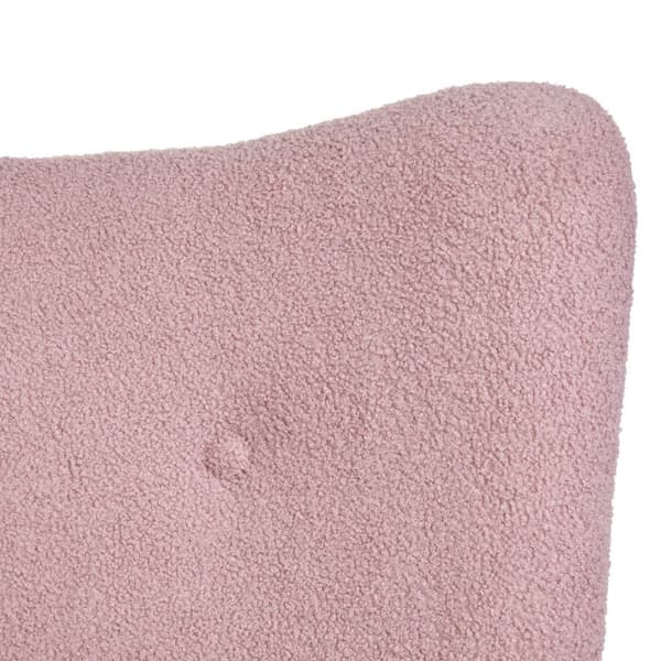 Lænestol | MOSS BAMSEBOUCLE | gyngestol pink i stof TEDDY BOUCLÉ​| 72x73x92 cm | 856698