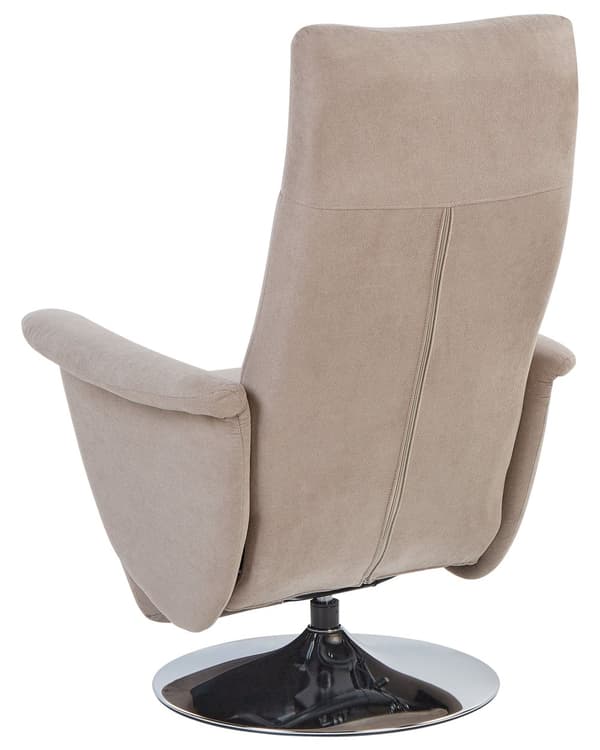 Lenestol Taupe Polyester Elektrisk Justerbar rygg Metallbase Integrert fotstøtte Moderne design Recliner Hvilestol
