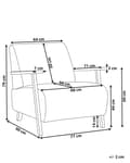 Miniatyrbilde 3 av 8: Lenestol Lysebeige Stoff Treben med Armlener Moderne Minimalistisk Stue