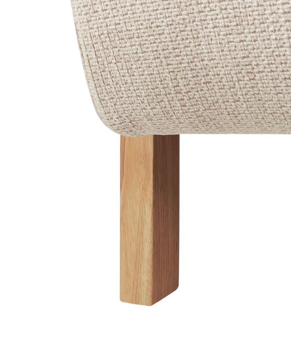 Lenestol Lysebeige Stoff Treben med Armlener Moderne Minimalistisk Stue
