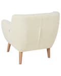 Miniatyrbillede 5 af 10: Lænestol Lys beige Polyester Lyst Træben Hvilestol Tyk Polstret Sæde Tuftet Ryg Skandinavisk Minimalistisk Stue Klassisk Moderne Retro Design