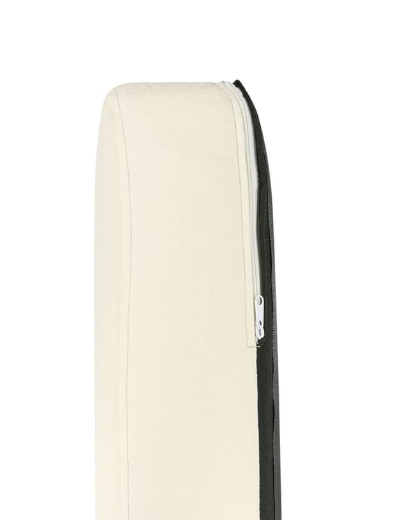 Lænestol Lys beige Polyester Lyst Træben Hvilestol Tyk Polstret Sæde Tuftet Ryg Skandinavisk Minimalistisk Stue Klassisk Moderne Retro Design