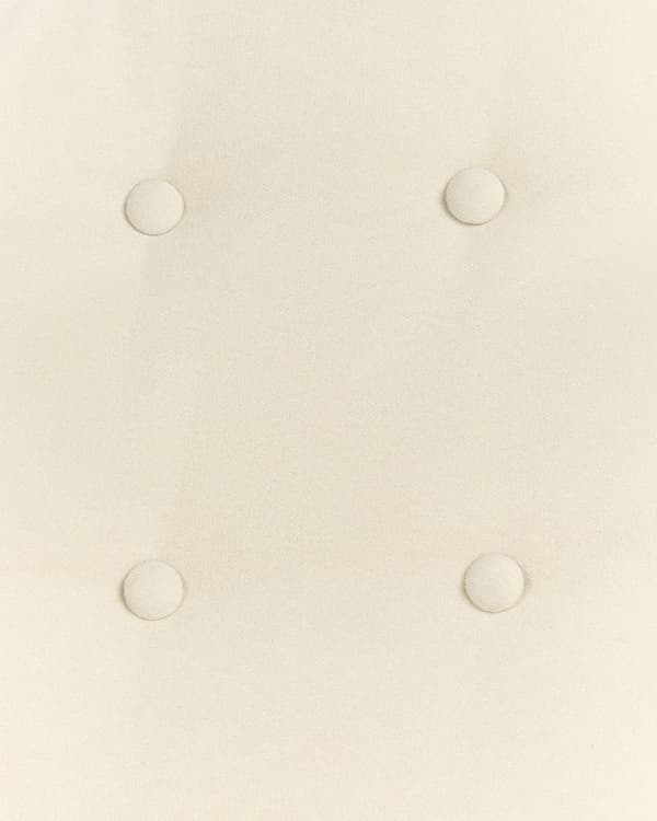 Lænestol Lys beige Polyester Lyst Træben Hvilestol Tyk Polstret Sæde Tuftet Ryg Skandinavisk Minimalistisk Stue Klassisk Moderne Retro Design