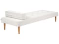 Miniatyrbilde 5 av 10: Sjeselong Off-White Stofftrekk Moderne Minimalistisk Stil Design til Stue og Soverom