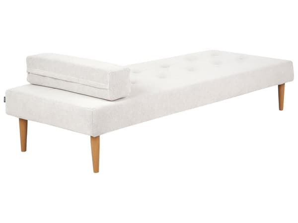 Sjeselong Off-White Stofftrekk Moderne Minimalistisk Stil Design til Stue og Soverom