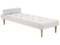 Miniatyrbilde 1 av 10: Sjeselong Off-White Stofftrekk Moderne Minimalistisk Stil Design til Stue og Soverom