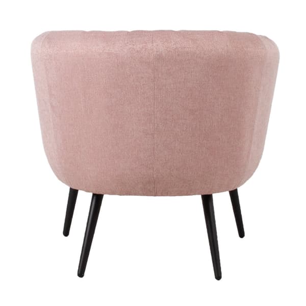 Nojatuoli TUCKER metallijaloilla samettiverhoilu, pinkki/musta