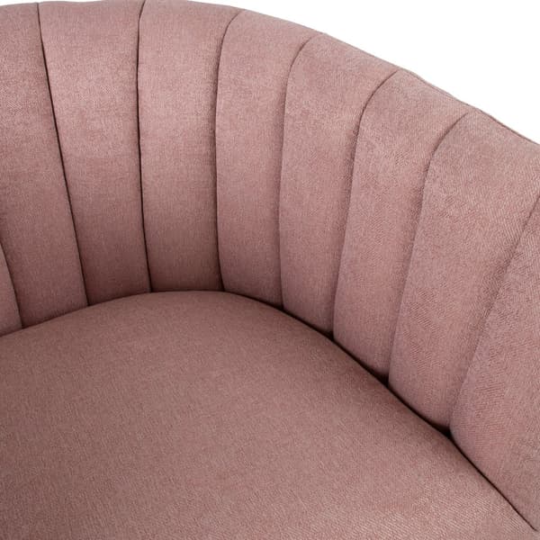 Nojatuoli TUCKER metallijaloilla samettiverhoilu, pinkki/musta