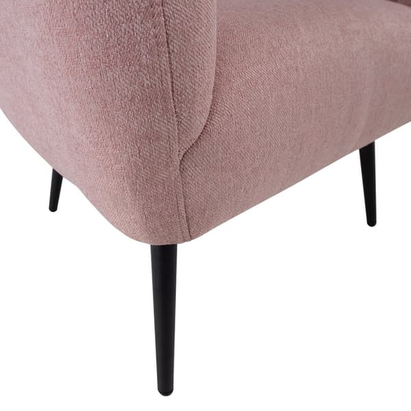 Nojatuoli TUCKER metallijaloilla samettiverhoilu, pinkki/musta
