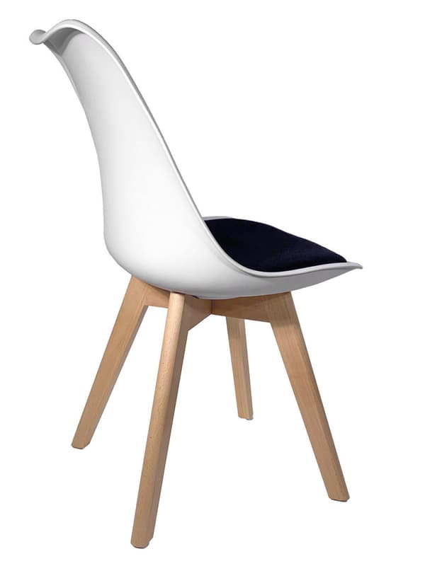 MONZA WHITE skandinaavinen tuoli - Black Fabric II