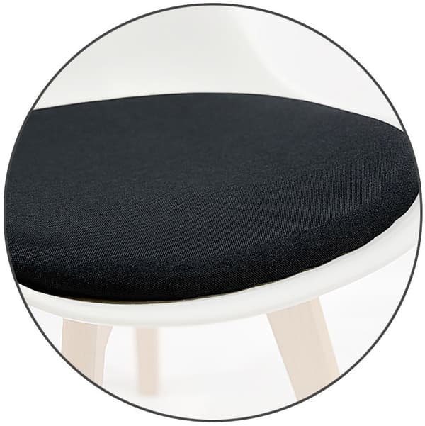 MONZA WHITE skandinaavinen tuoli - Black Fabric II