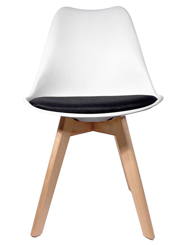 MONZA WHITE skandinaavinen tuoli - Black Fabric II