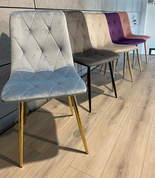 BORGO VELVET LIGHT BLUE GOLD pehmustettu tuoli