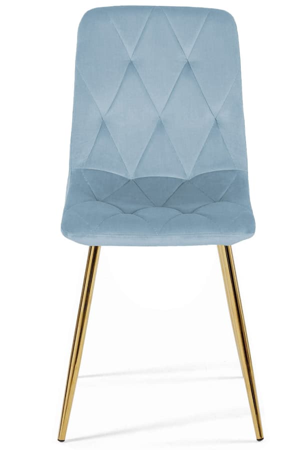 BORGO VELVET LIGHT BLUE GOLD pehmustettu tuoli