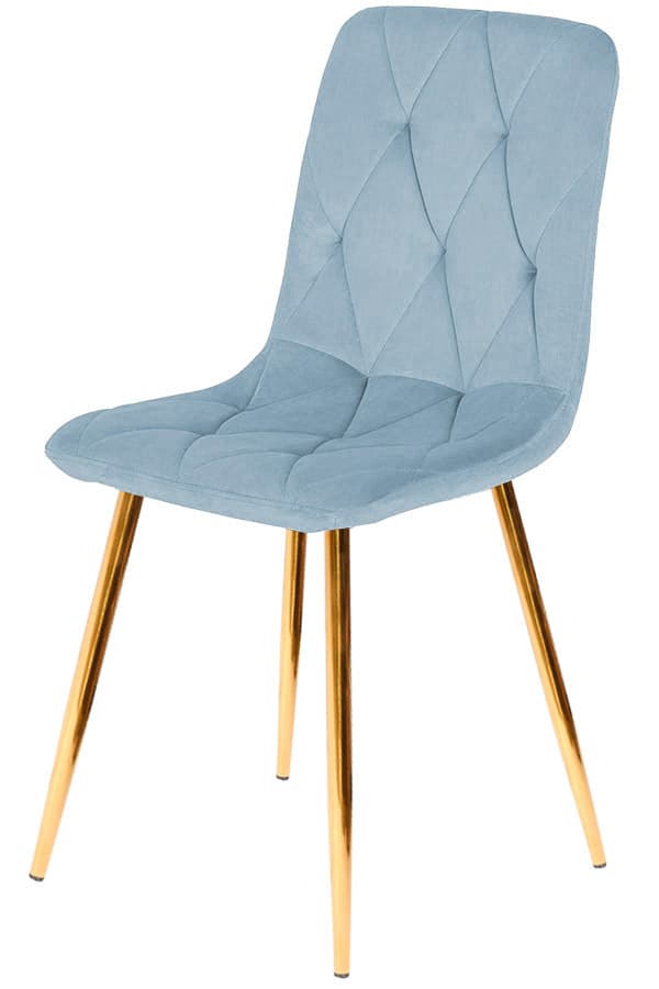 BORGO VELVET LIGHT BLUE GOLD pehmustettu tuoli