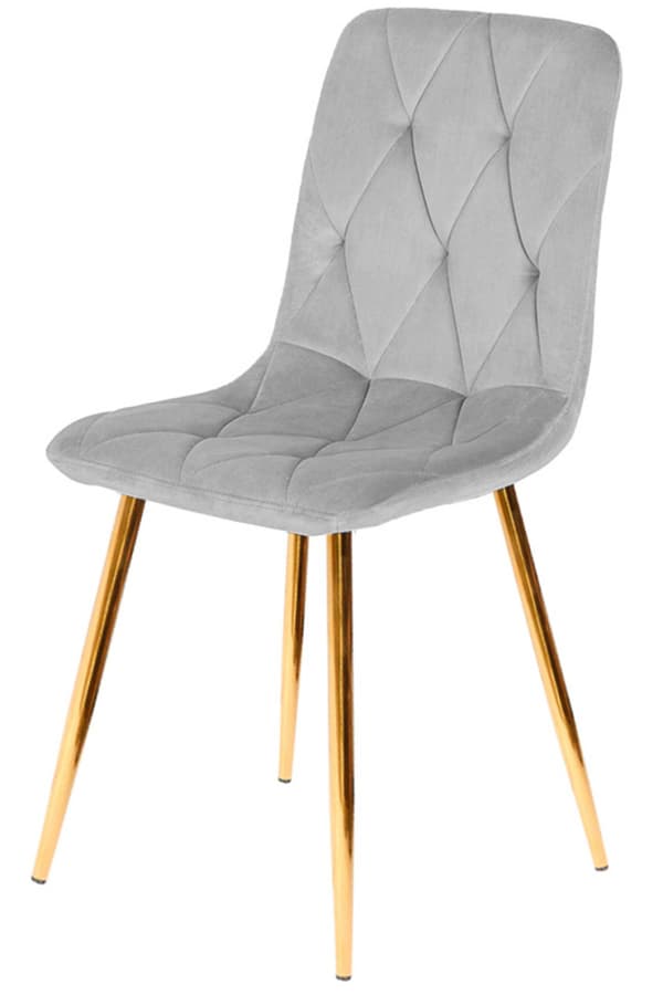 BORGO VELVET LIGHT GREY GOLD pehmustettu tuoli